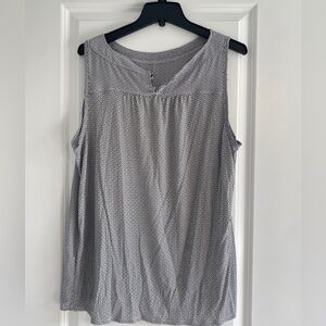 LOFT black and white maternity blouse size Lg. Great for the office!